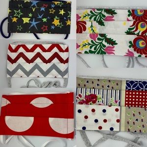 10pc Face Mask 100% Cotton, Washable, Fabric